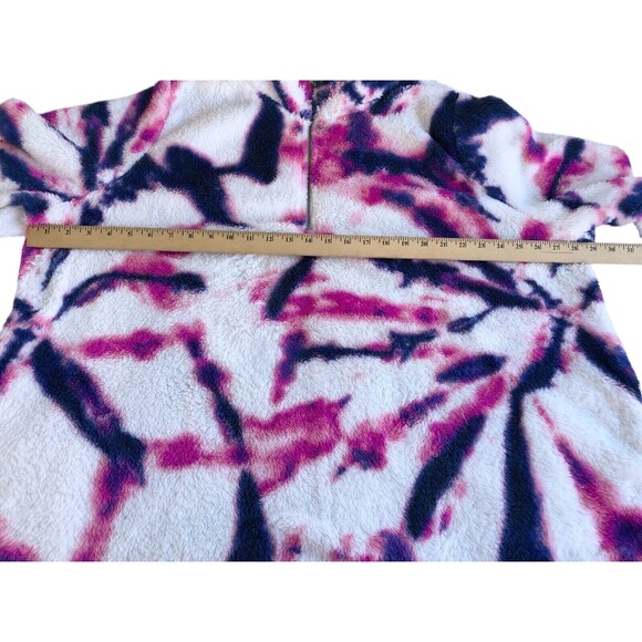Lane Bryant Livi Half Zip Sherpa Pullover Jacket Size 26/28 Tie Dye Cozy - Picture 5 of 11